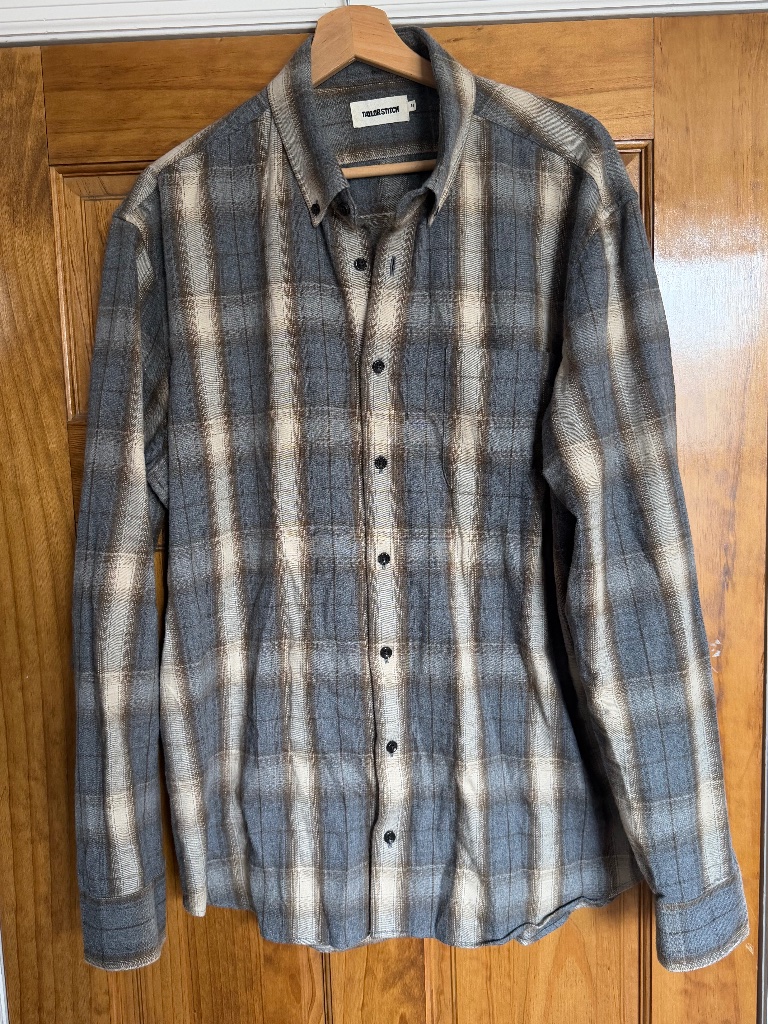 Taylor Stitch - The Jack - Men’s Button-Down Shirt - Heather Gray Plaid Xl/44